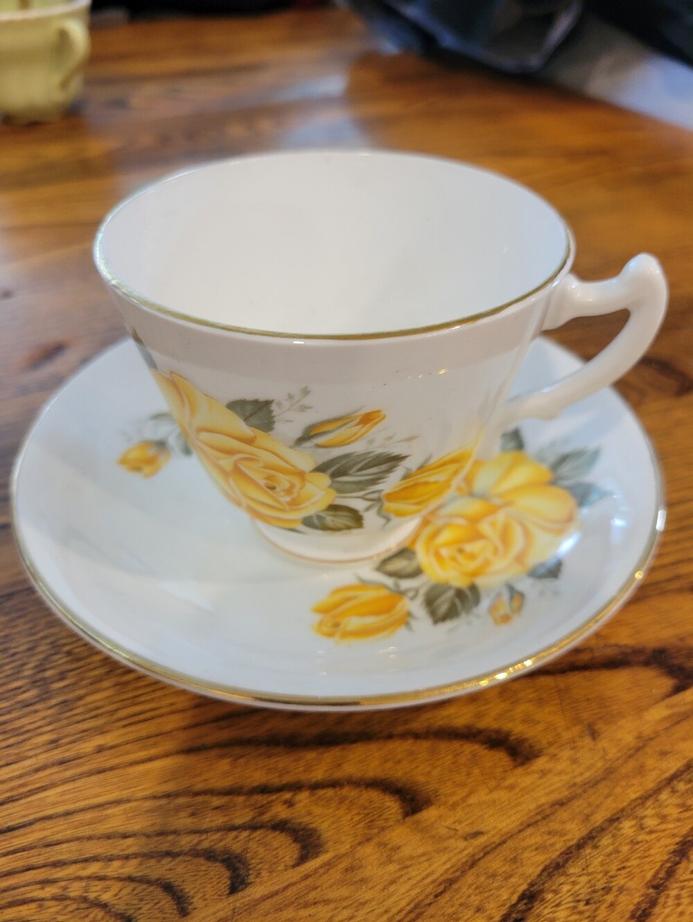 Staffordshire England Bone China Cup And Saucer - Picture 5 of 5